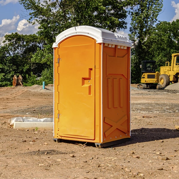 how often are the porta potties cleaned and serviced during a rental period in Lane City Texas